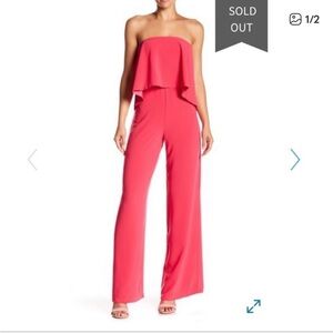 NWT Do + be strapless pink jumpsuit.